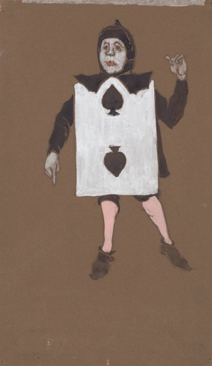 黑桃 2》（《爱丽丝梦游仙境》服装设计，1915 年） 作者 威廉·彭哈洛·亨德森