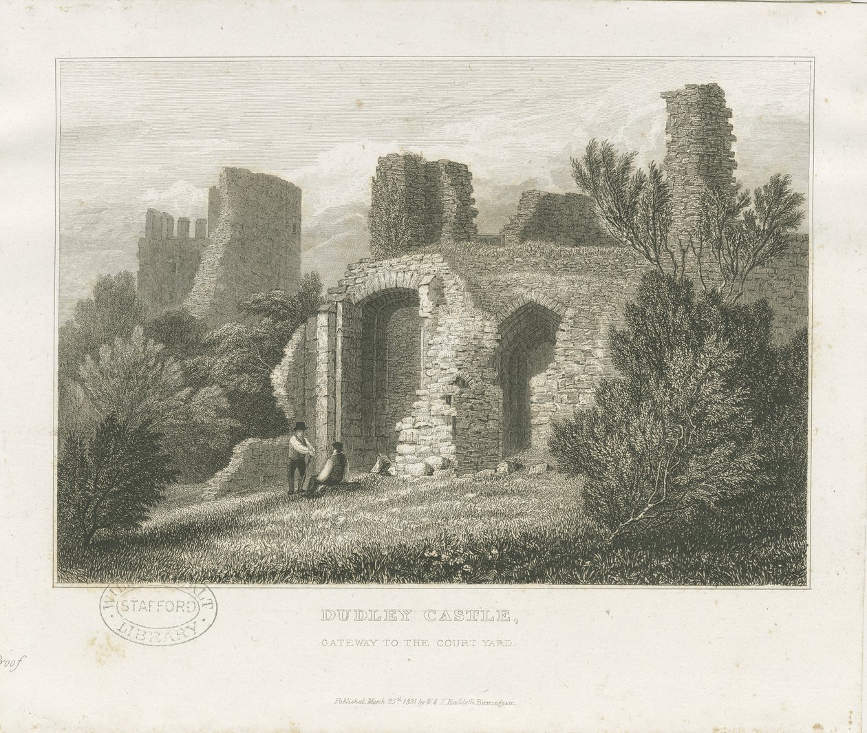达德利城堡-城堡：雕刻，nd [c1831]（印刷） 作者 威廉·拉德克里夫