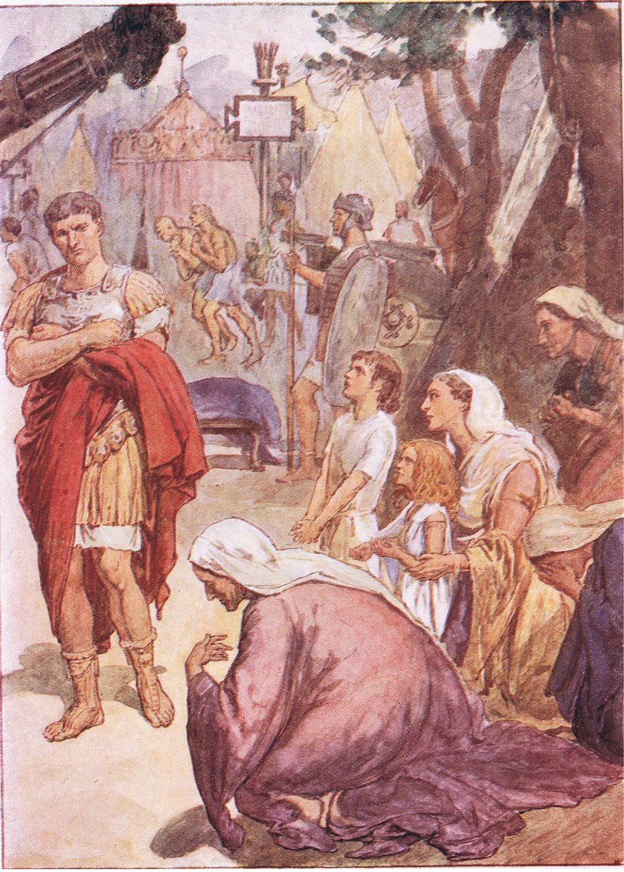 Coriolanus and the matrons of Rome，来自 Plutarch Lives，由 T C & E C Jack Ltd 出版 作者 威廉·雷尼