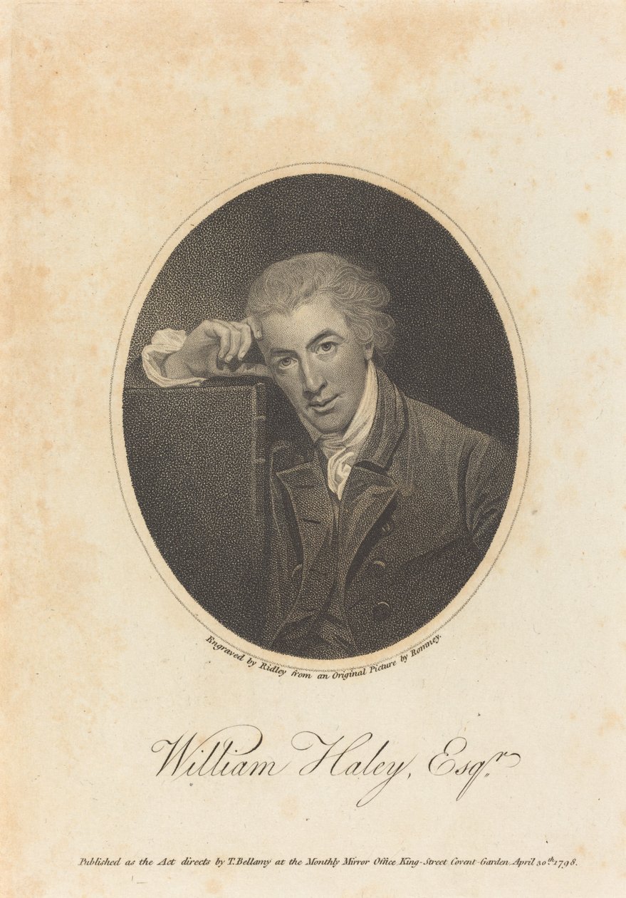 William Hayley, Esq. 作者 乔治·罗姆尼之后的威廉·雷德利