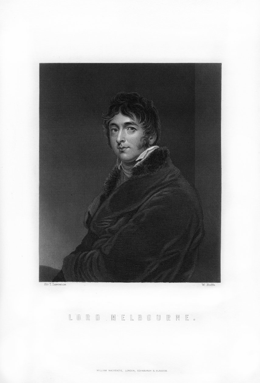 威廉·兰姆（William Lamb），英国辉格党政治家兼总理，墨尔本第二子爵，1893年。 作者 威廉·罗夫