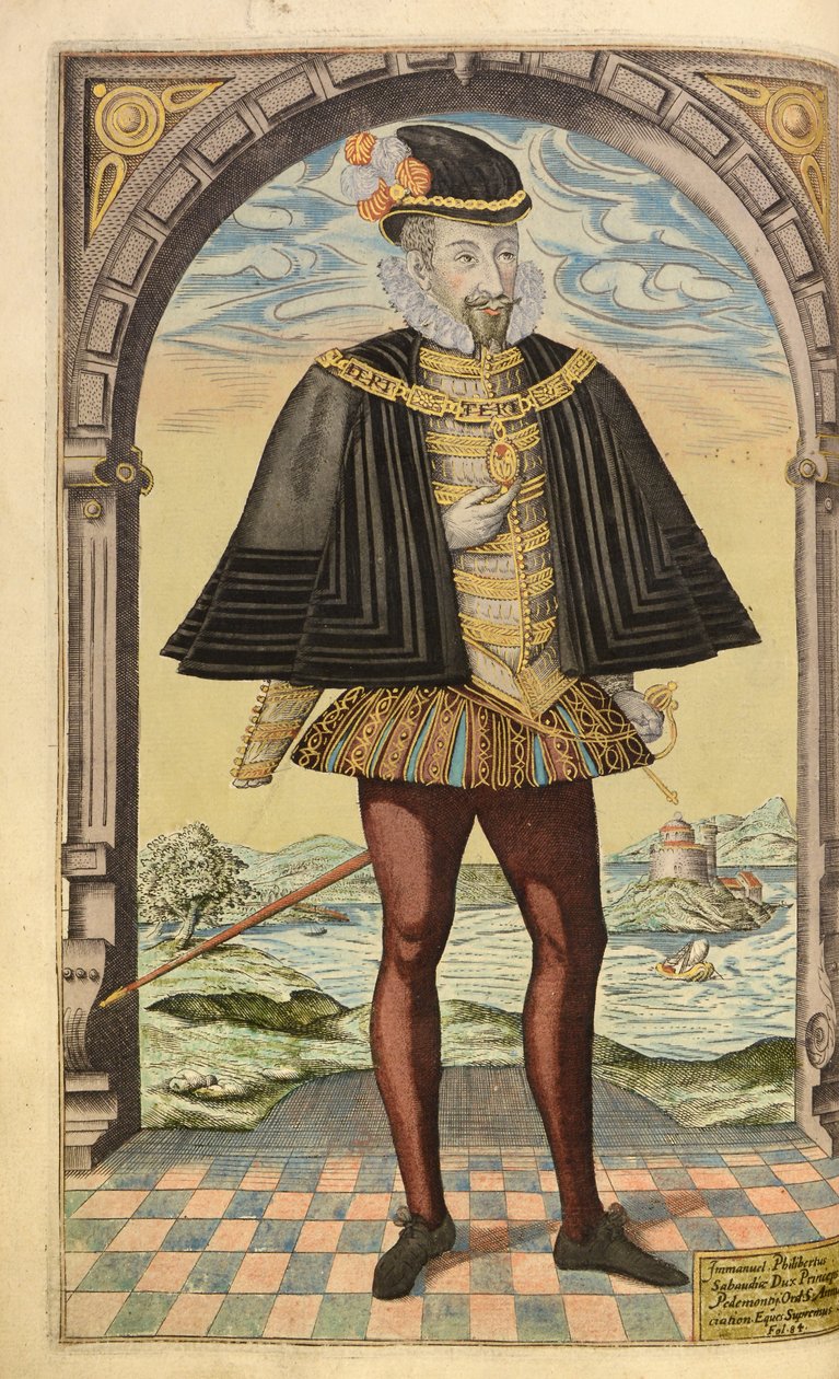 Emoyual Philibert，萨沃伊公爵，来自Honor Military，以及Civill，William Segar，酒吧。 Robert Barker，伦敦，1602年（手工彩色雕刻） 作者 威廉·罗杰斯