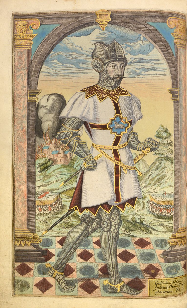 来自nHonor Military的Godfrey Adelmar和来自Civill的William Segar酒吧。 Robert Barker，伦敦，1602年（手工彩色雕刻） 作者 威廉·罗杰斯