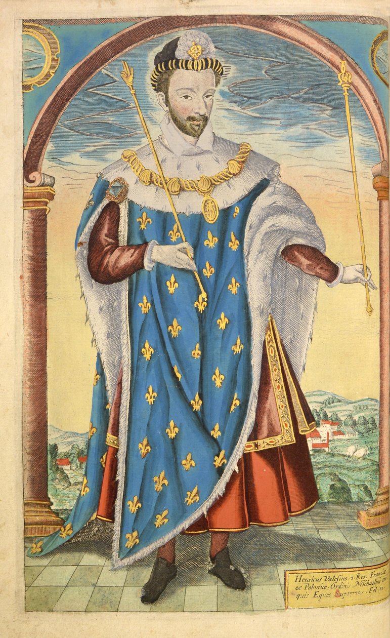 法国的亨利三世来自nHonor Military，而Civill，William Segar，酒吧。 Robert Barker，伦敦，1602年（手工彩色雕刻） 作者 威廉·罗杰斯
