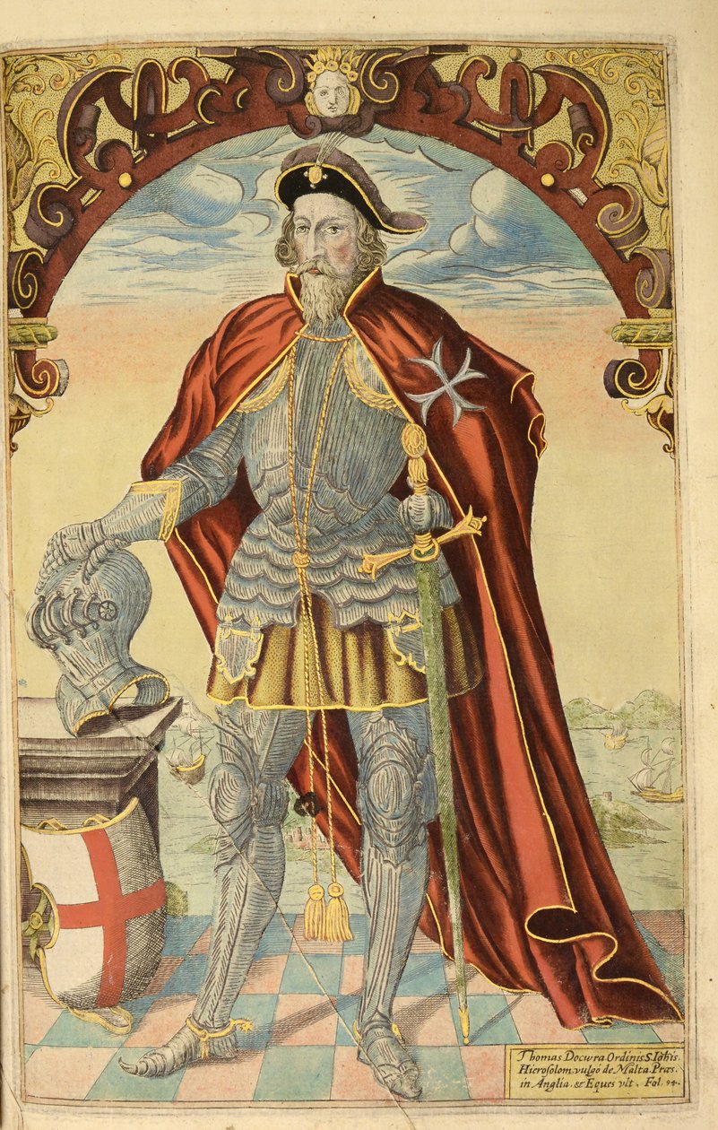 来自nHonor Military的Thomas Docwra爵士和Civill，William Segar，酒吧。 Robert Barker，伦敦，1602年（手工彩色雕刻） 作者 威廉·罗杰斯