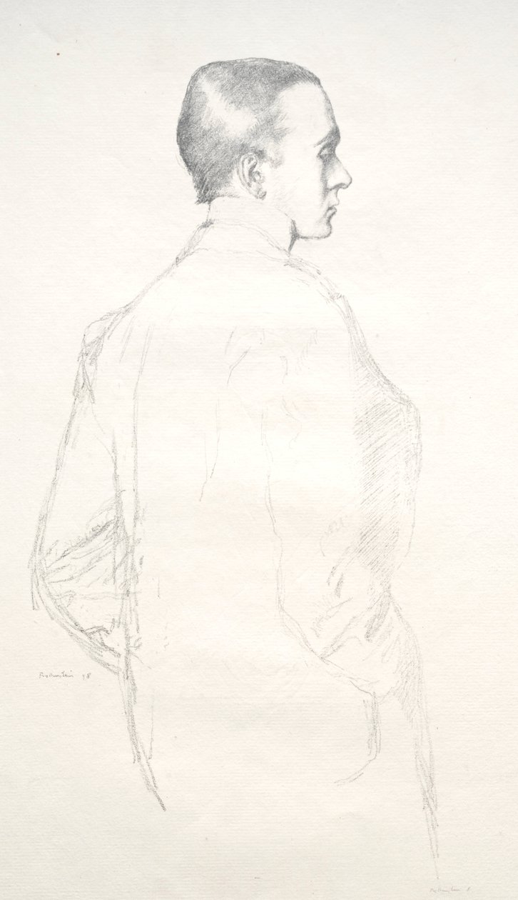 麦克斯·比伯（Max Beerbohm），1898年。 作者 威廉·罗森斯坦