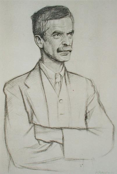 约翰·劳伦斯·勒布雷顿·哈蒙德肖像（1872-1949） 作者 威廉·罗森斯坦