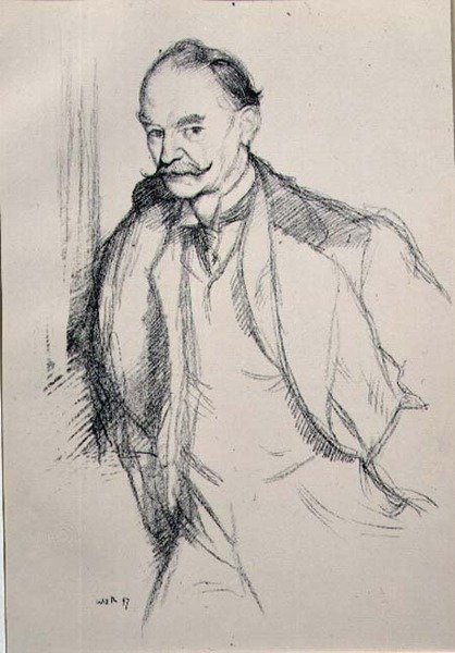 “英国肖像”系列中的托马斯·哈代（1840-1928）肖像 作者 威廉·罗森斯坦