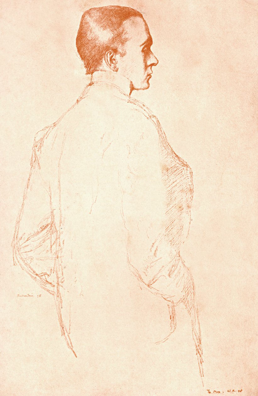 亨利·马克西米利安·比尔博姆爵士（英语：Henry Maximilian Beerbohm），英国模仿专家和讽刺作家，1911年。 作者 威廉·罗森斯坦