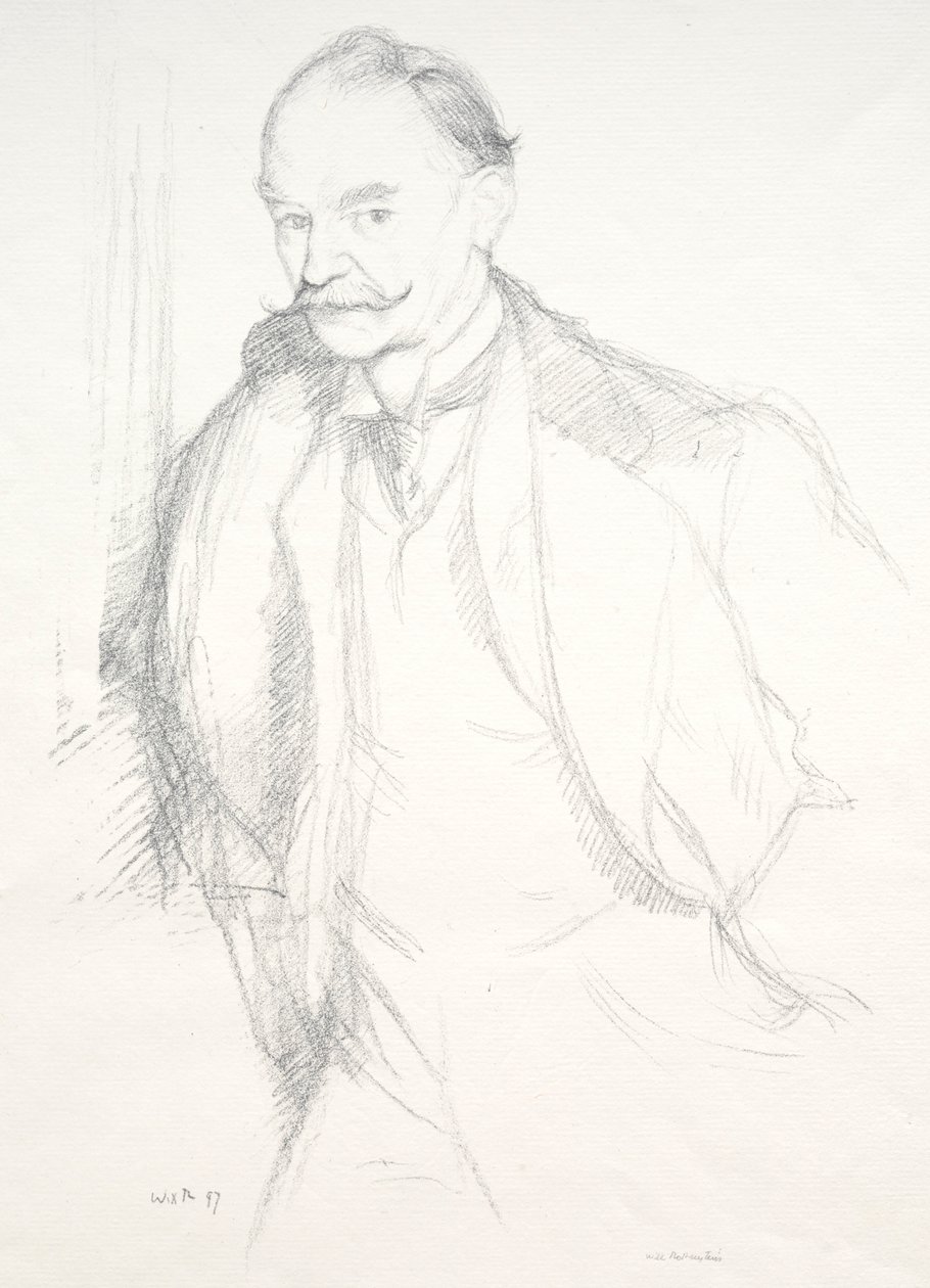 托马斯·哈迪（Thomas Hardy），1897年。 作者 威廉·罗森斯坦
