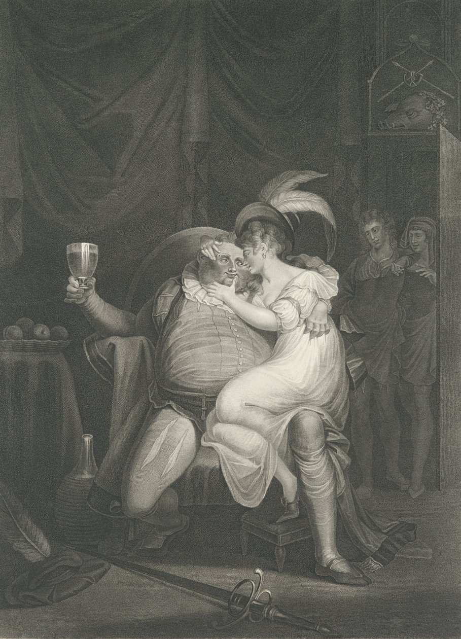 Doll Tearsheet, Falstaff, Henry and Poins Shakespeare, Kin...，1795年首次出版，1852年再版。 作者 威廉·萨奇维尔·莱尼