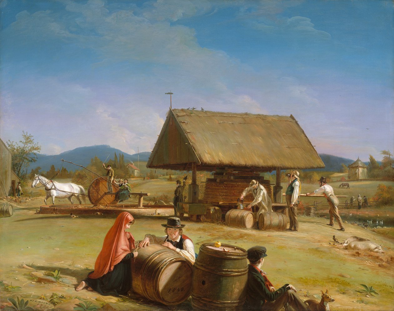 苹果酒制造，1840-141年。 作者 威廉·西德尼山
