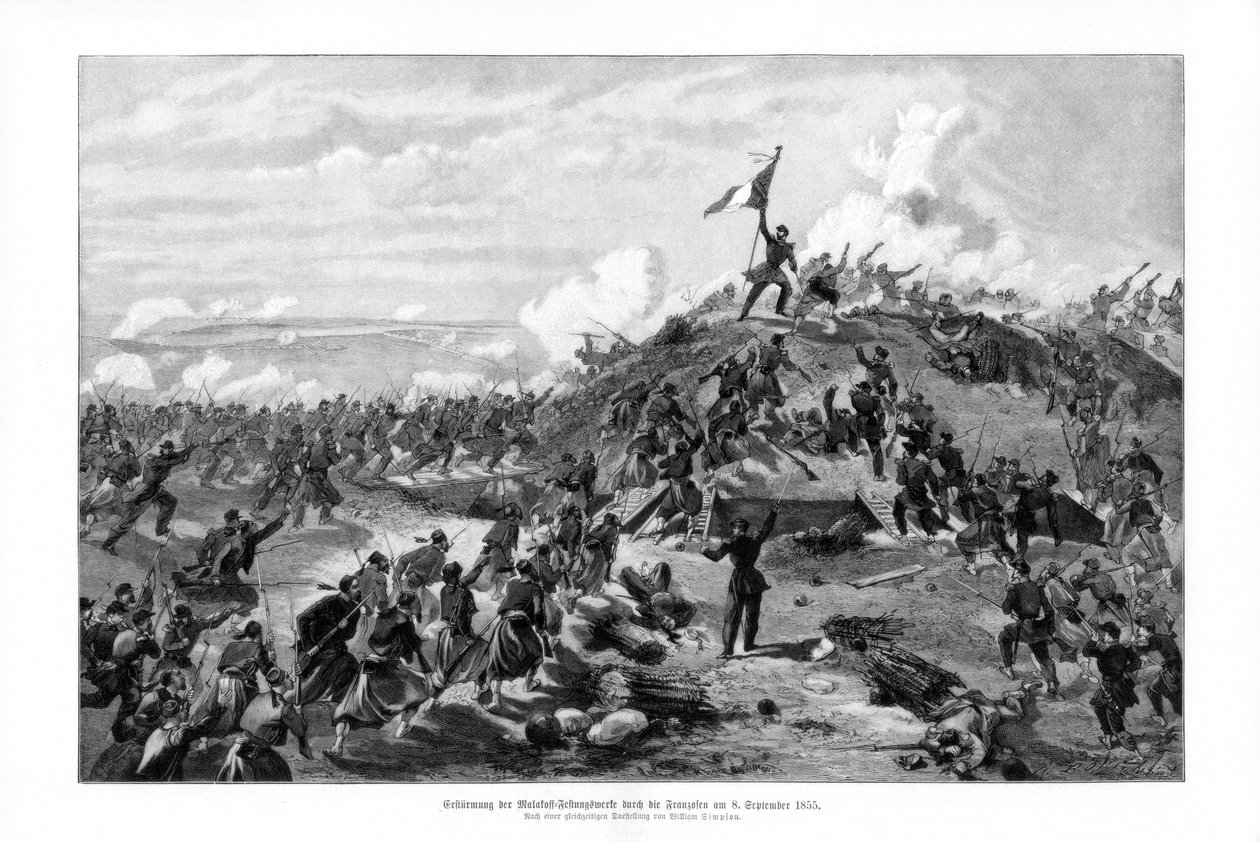 1900年，1855年9月8日，对马拉科夫的进攻。 作者 威廉·克里米亚·辛普森
