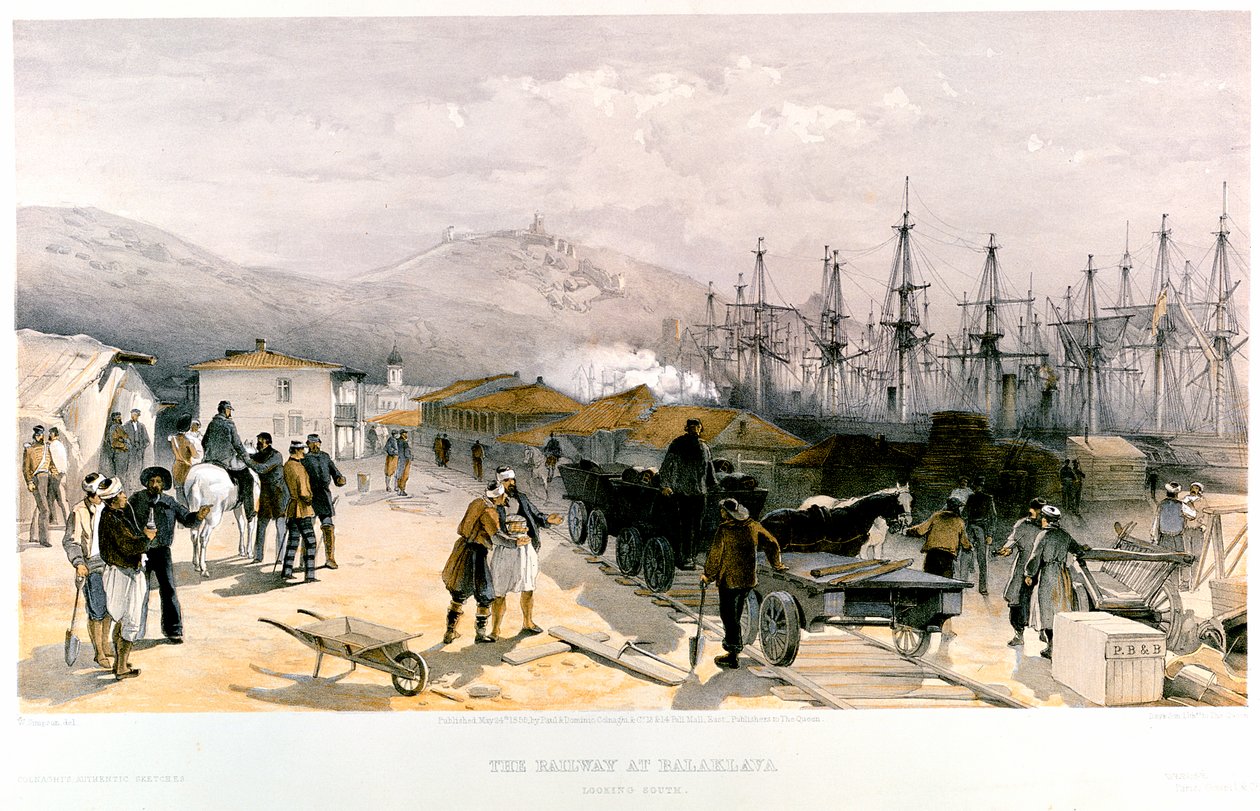 巴拉克拉瓦铁路，1855-1856年 作者 威廉·克里米亚·辛普森