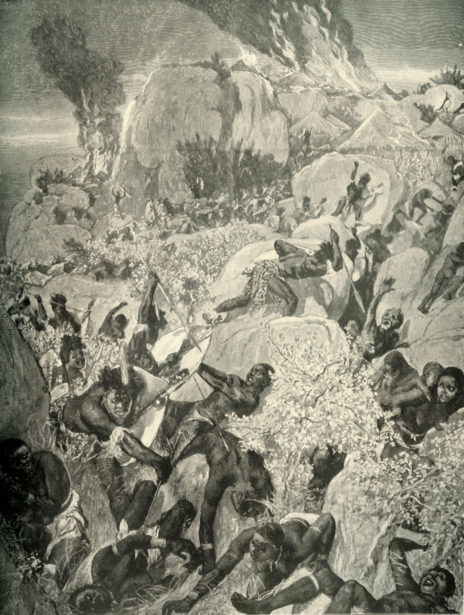 在马绍纳兰的一次马塔贝勒突袭》，1900年。 作者 威廉·斯莫特
