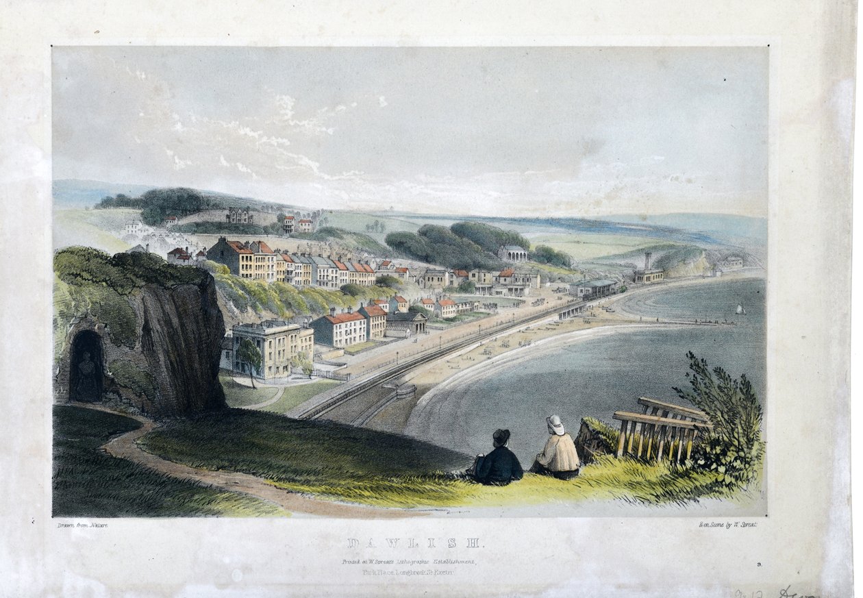 Dawlish c1845（纸上手绘石版画） 作者 威廉·斯普雷特