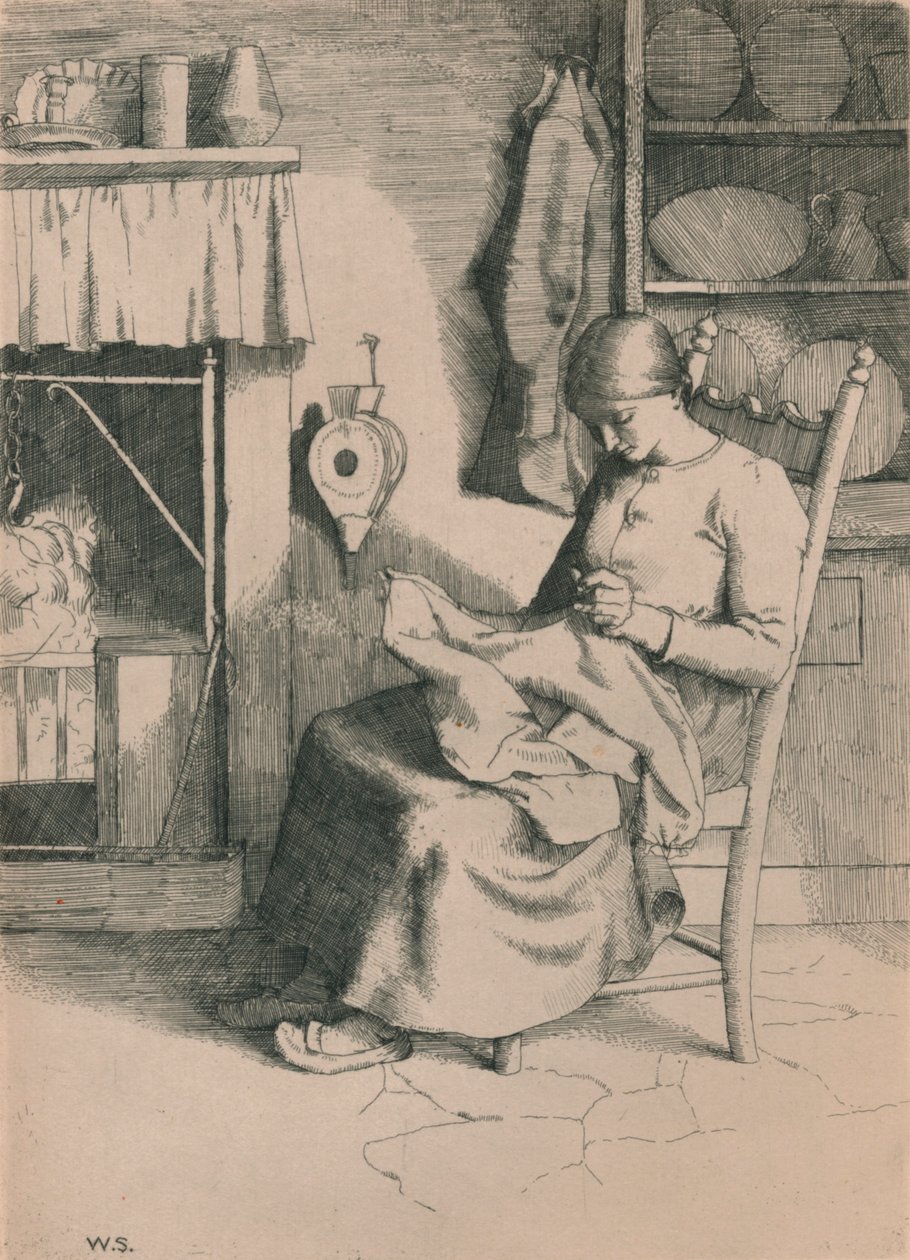 慈悲在她的工作中，c1916 作者 威廉·斯特兰德