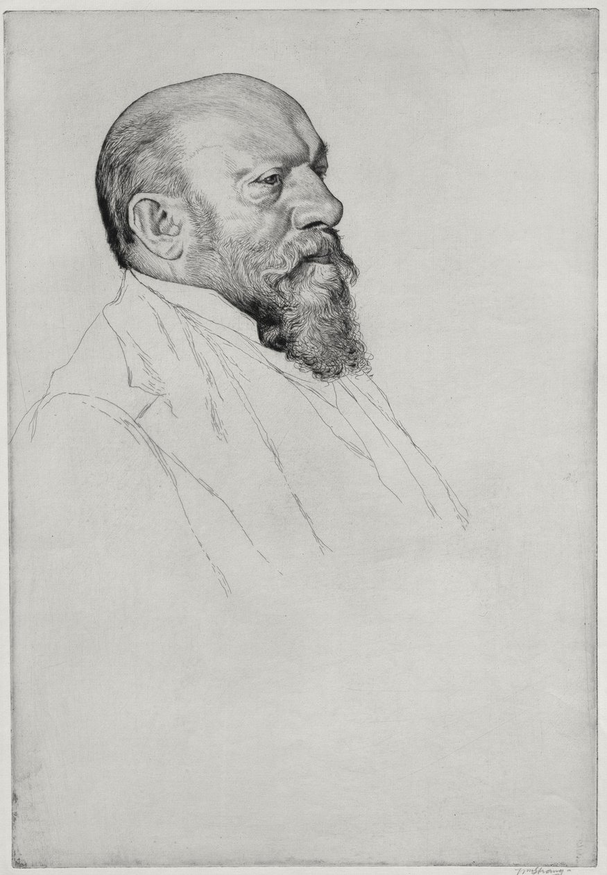 Hans Richter（1843-1916）的肖像，匈牙利指挥 作者 威廉·斯特兰德