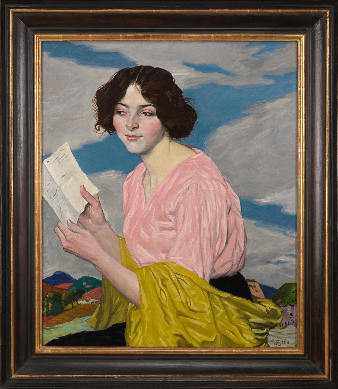 情书（Dora Labbette的肖像）c.1918 作者 威廉·斯特兰德