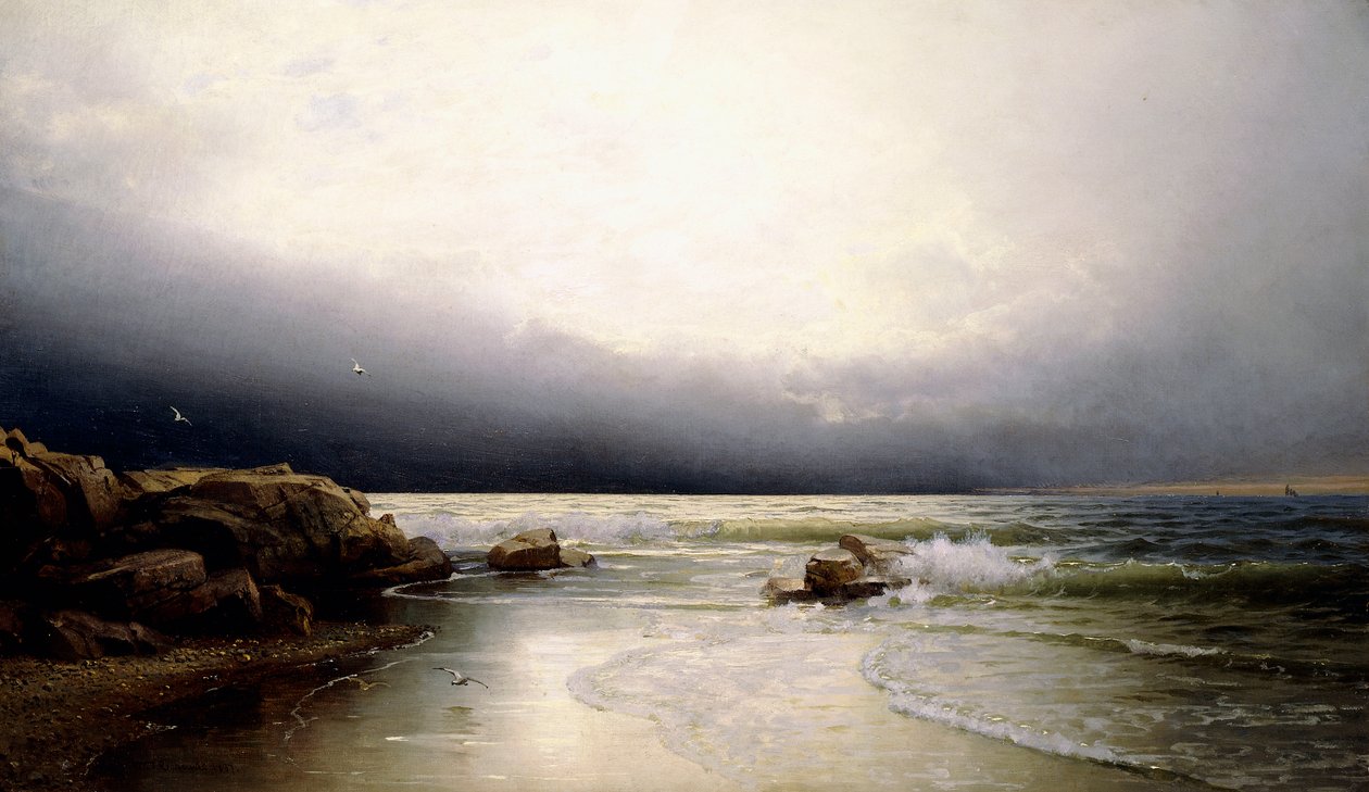 Lands End-新泽西州海岸，1887年 作者 威廉·特罗斯特·理查兹