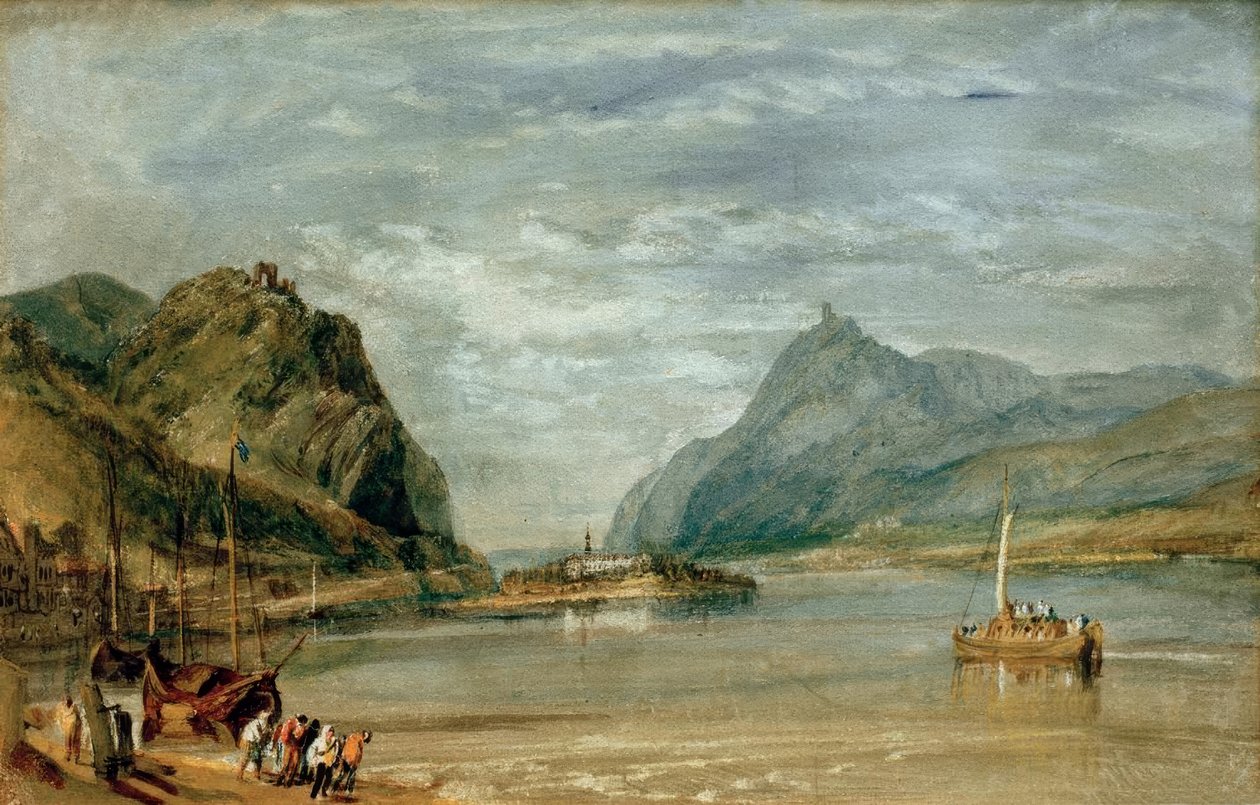 罗兰塞克（Rolandseck），农嫩韦斯（Nonnenwerth）和德拉肯费尔斯（Drachenfels） 作者 约瑟夫·马洛德·威廉·特纳