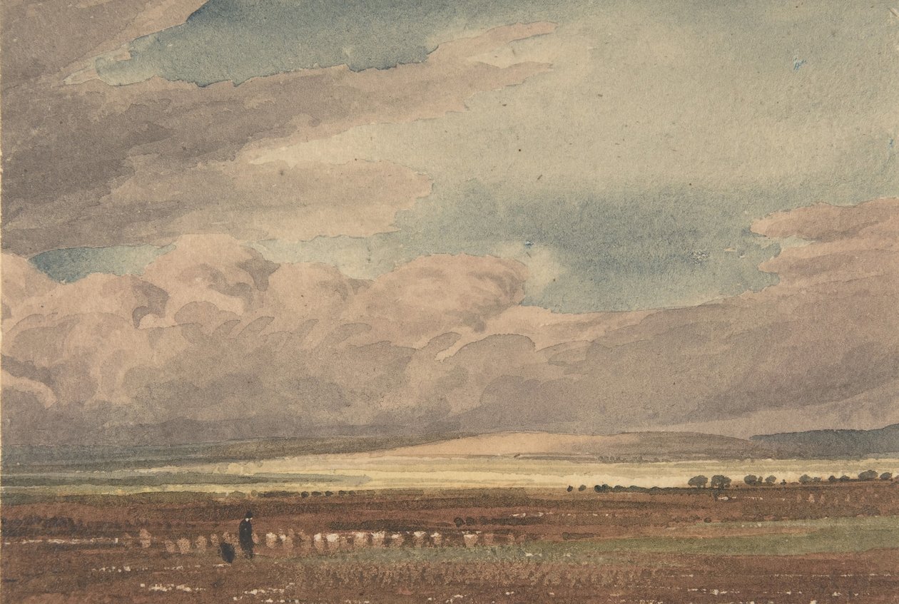 索尔兹伯里平原与远处的老萨伦，威尔特郡，1810-62。 作者 约瑟夫·马洛德·威廉·特纳