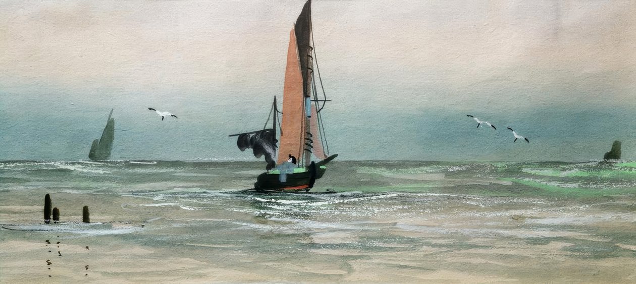 海景，水彩作品，10.6×23.8厘米 作者 约瑟夫·马洛德·威廉·特纳