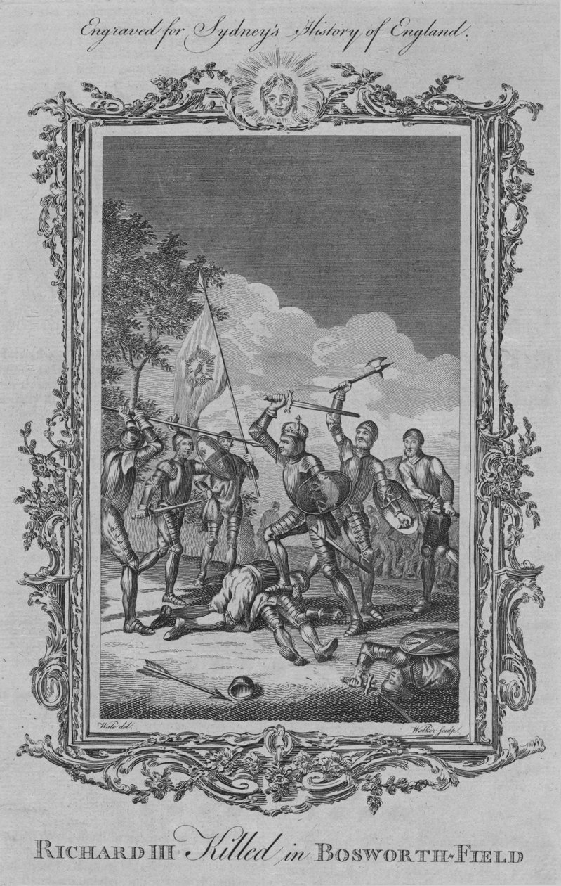 理查三世（Richard III）在1773年在博斯沃思菲尔德（Bosworth-Field）被杀。 作者 威廉·沃克