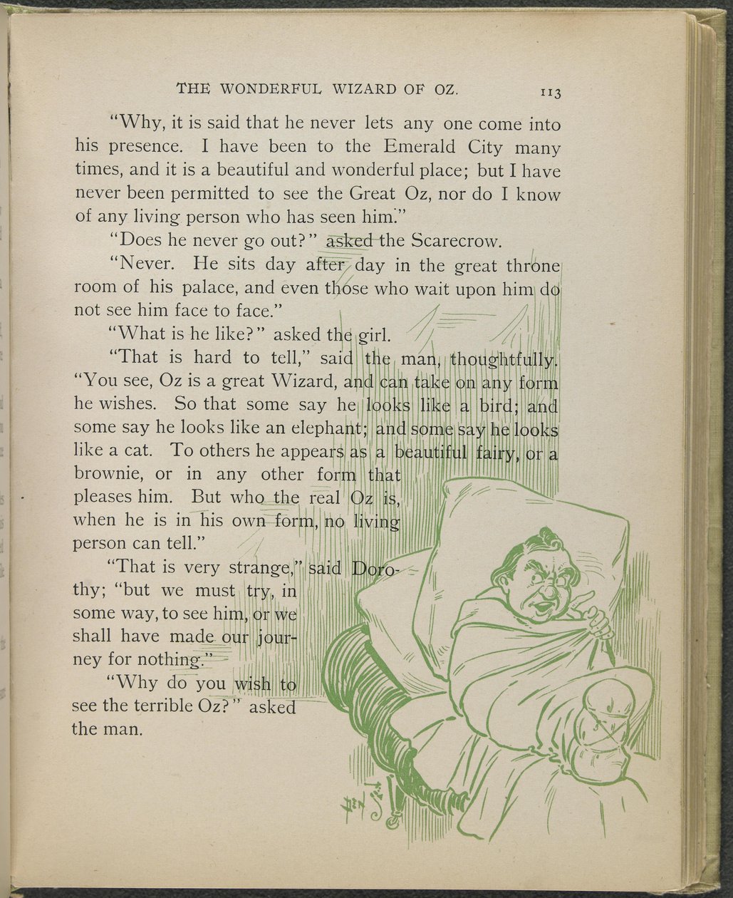 莱曼-弗兰克-鲍姆《绿野仙踪》插图 作者 威廉·华莱士·丹斯洛