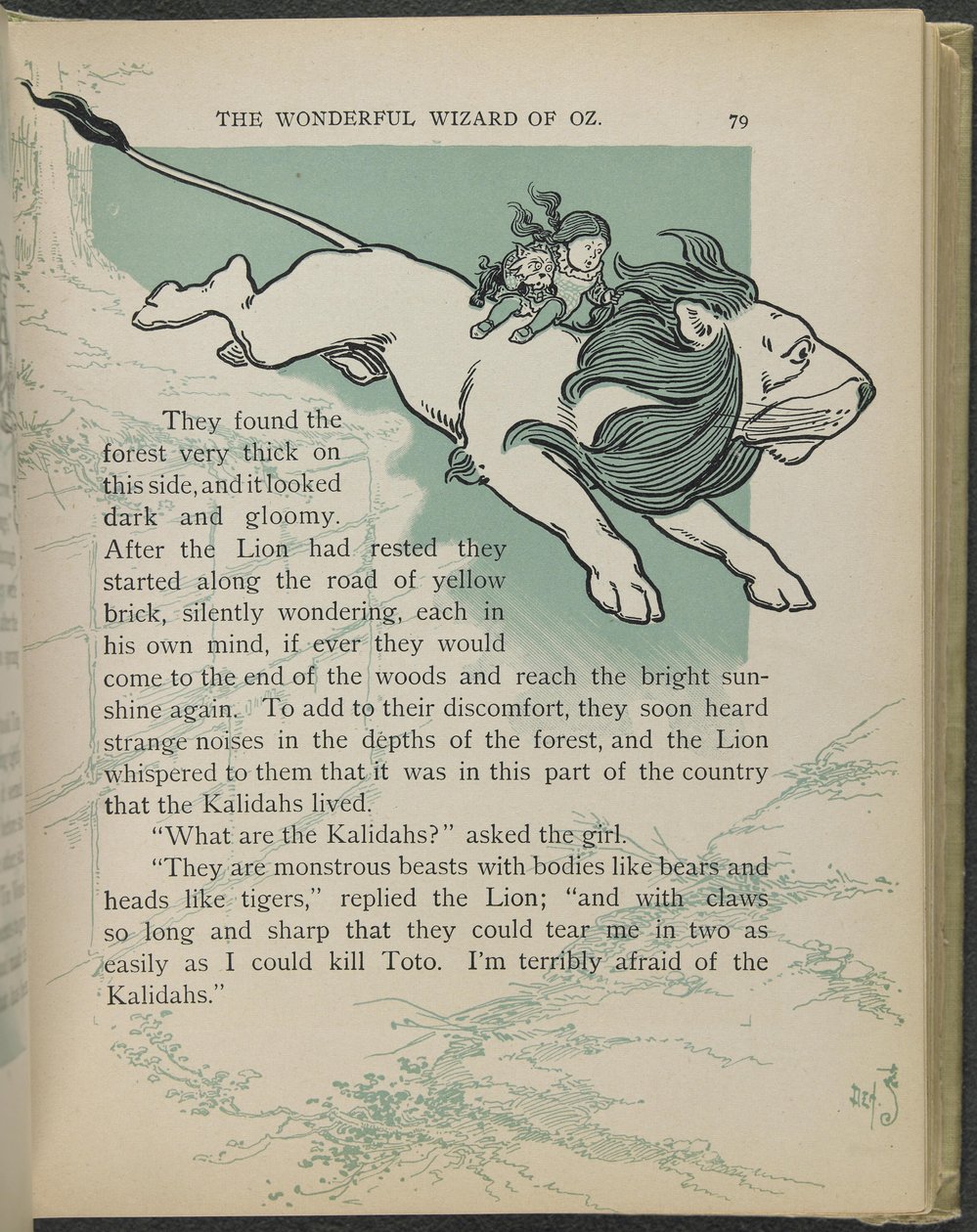 莱曼-弗兰克-鲍姆《绿野仙踪》插图 作者 威廉·华莱士·丹斯洛