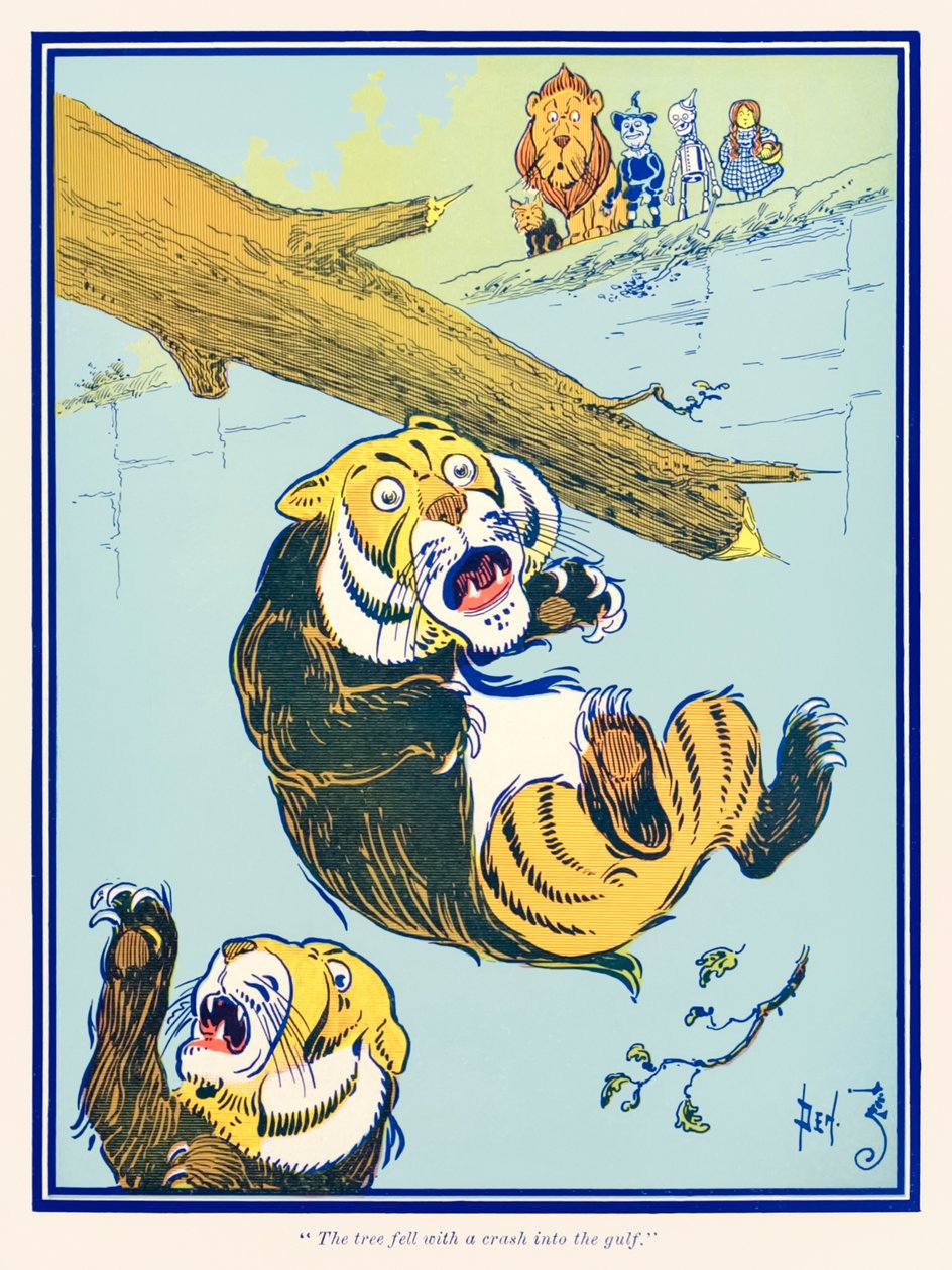 ？树倒在海湾上了。来自？绿野仙踪？作者：L。Frank Baum 作者 威廉·华莱士·丹斯洛