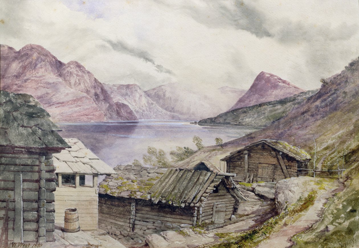 罗斯达尔峡湾，1850年 作者 威廉·韦斯特