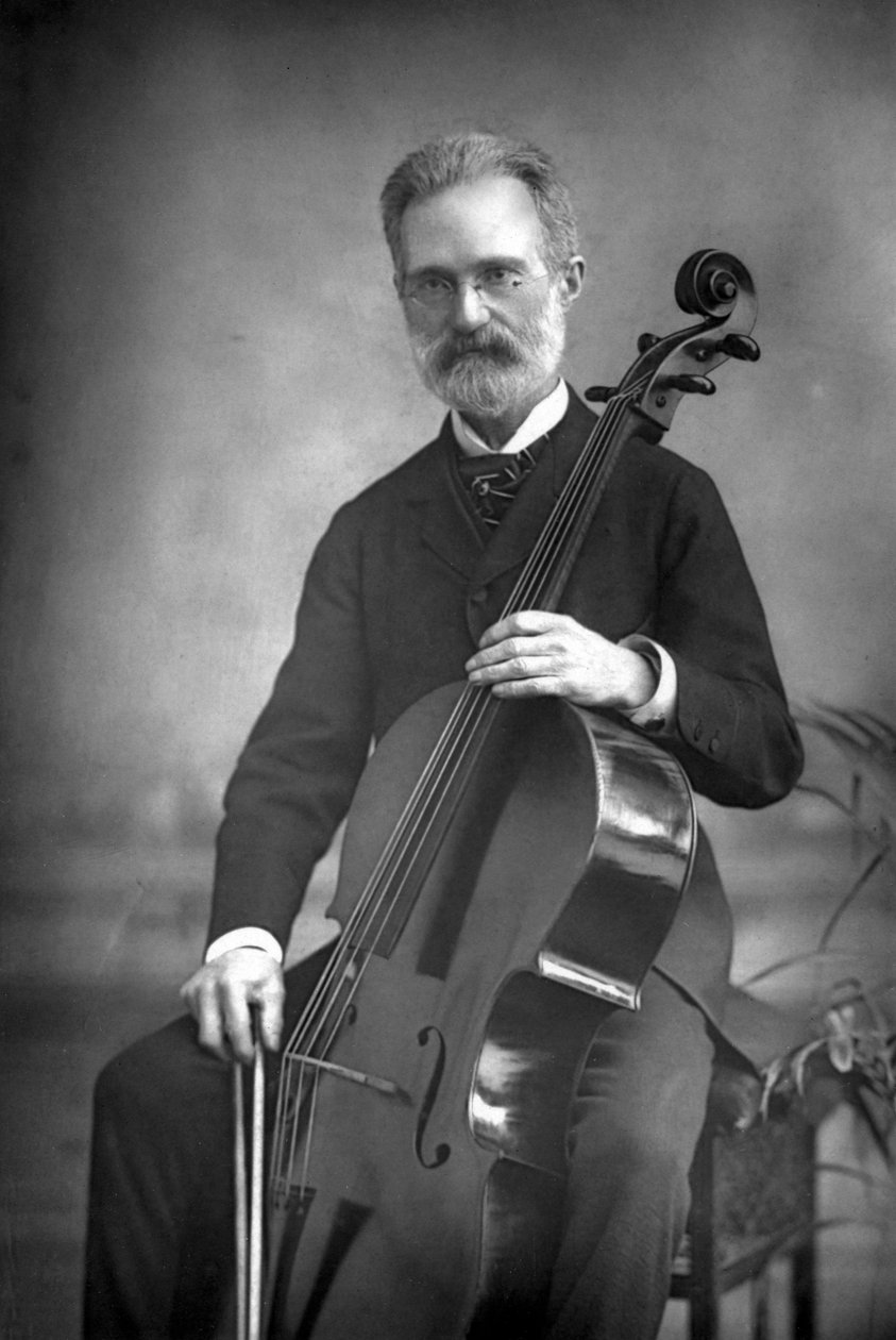 卡洛·阿尔弗雷多·皮亚蒂（Carlo Alfredo Piatti），1822-1901年，意大利暴力大提琴家，1890年。 作者 威廉和丹尼尔唐尼