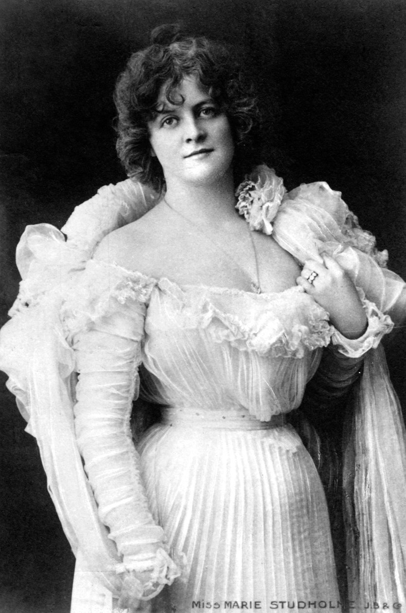 玛丽·斯图霍尔姆（Marie Studholme）1875-1930，英国女演员，1900年代。 作者 威廉和丹尼尔唐尼