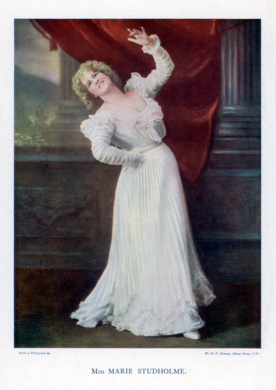玛丽·斯塔德霍尔姆（Marie Studholme），英国戏剧演员，1901年。 作者 威廉和丹尼尔唐尼