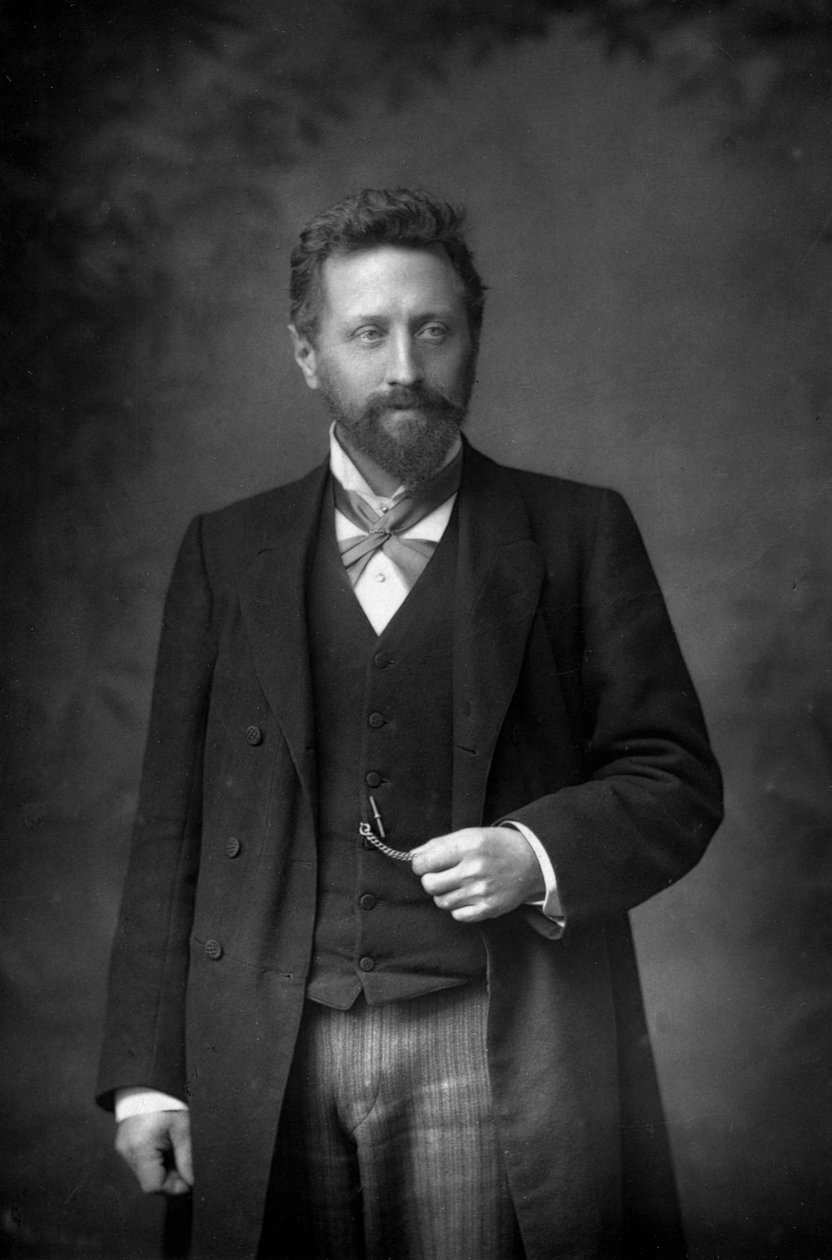 威廉·爱德华·艾尔顿（William Edward Ayrton）教授1847-1908年，英国物理学家和电气工程师，1893年。 作者 威廉和丹尼尔唐尼