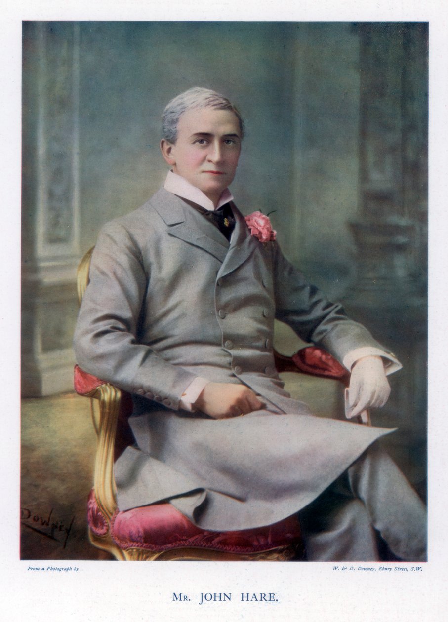 1901年，英国演员兼加里克剧院经理John Hare爵士。 作者 威廉和丹尼尔唐尼