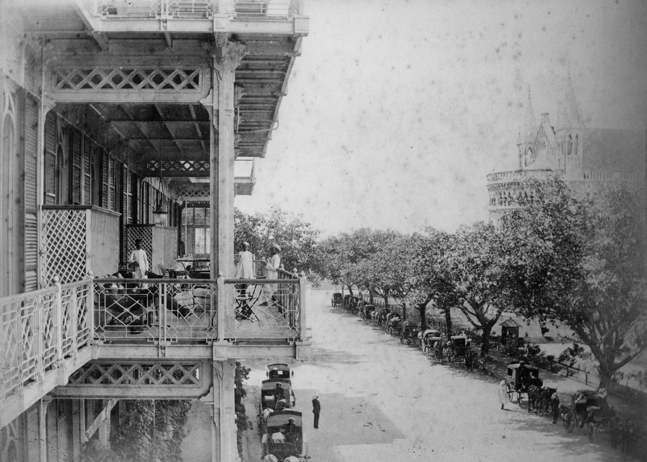孟买：1870年代沃森酒店前面 作者 威洛比华莱士胡珀