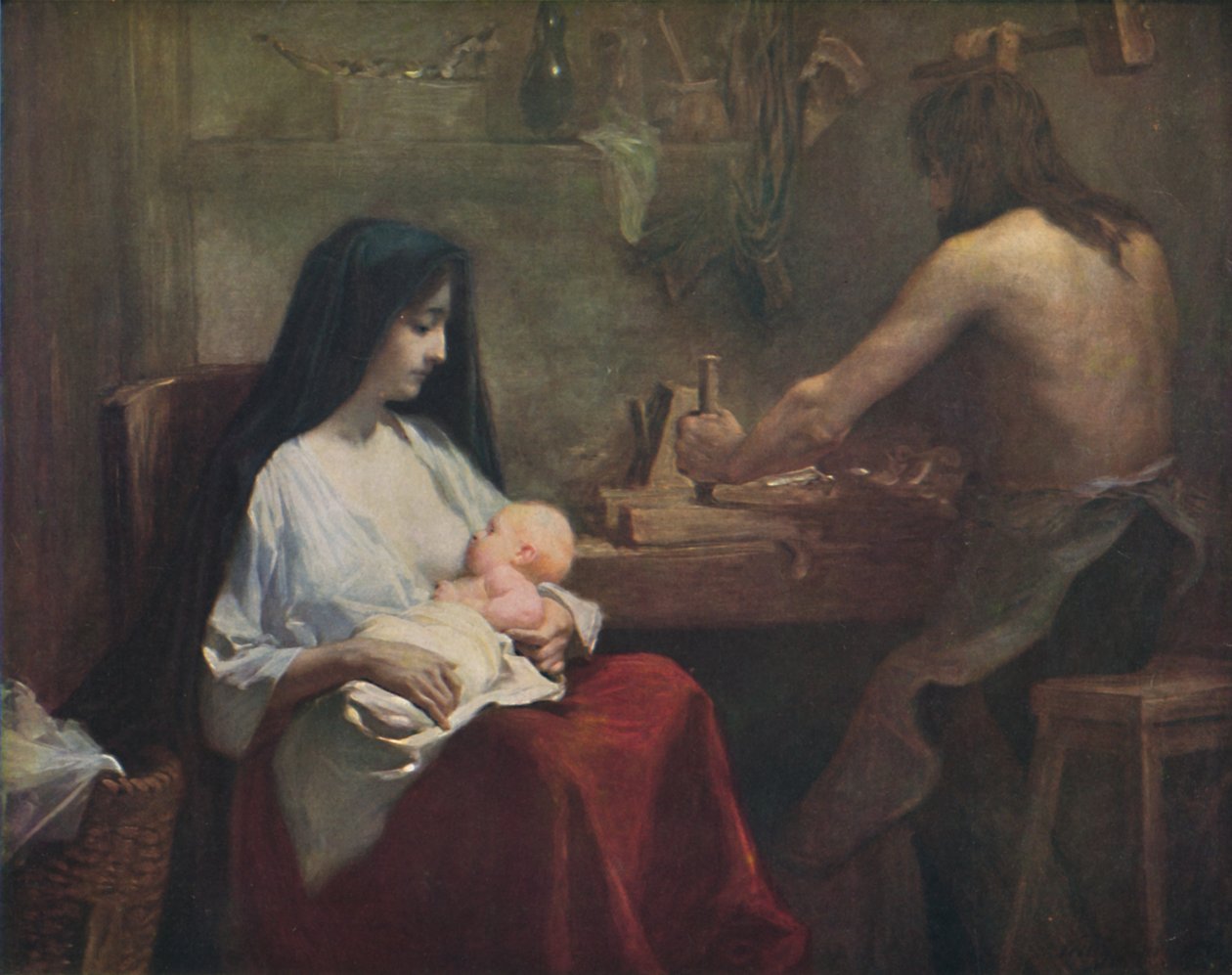 神圣家族，c1888，1914年。 作者 威利·马滕斯