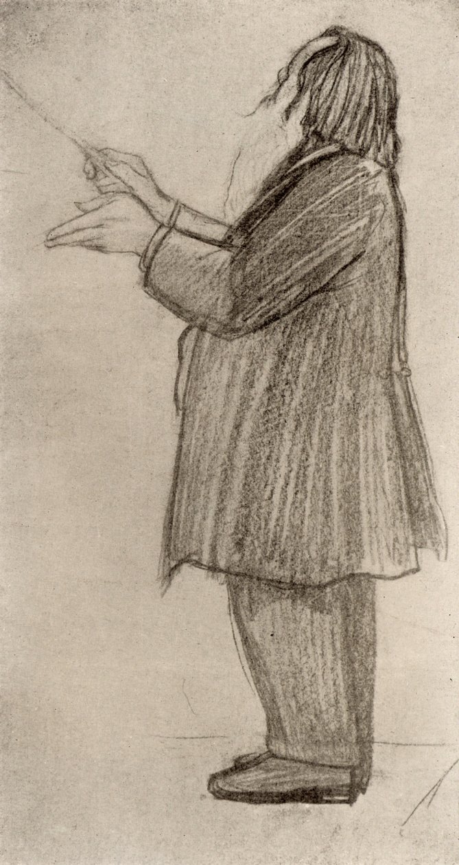 约翰内斯-勃拉姆斯（1833-1897） 德国作曲家，指挥 9drawing) 作者 威利·冯·贝克勒斯