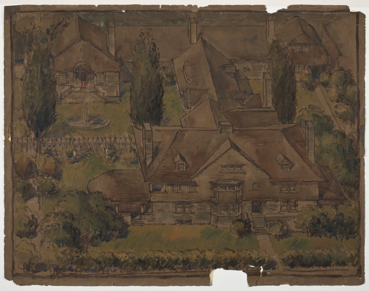 弗里尔住宅，1891年（纸上写着） 作者 威尔逊·艾尔