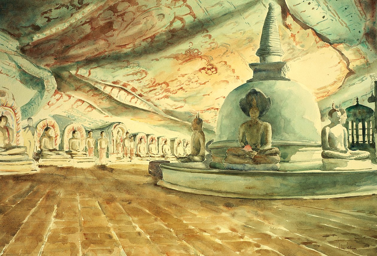 745丹布拉（Dambulla），国王会议厅 作者 威尔逊·克莱夫（Wilson Clive）