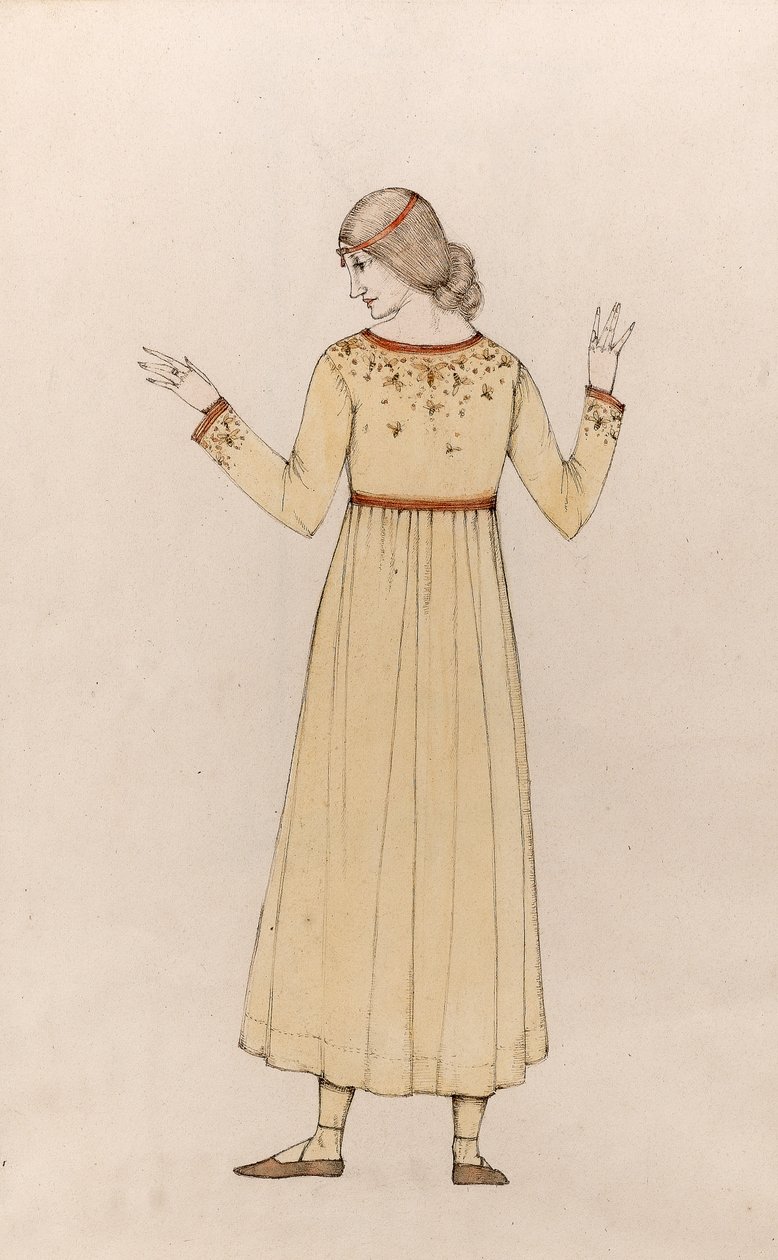 自画像（纸上水墨钢笔画） 作者 温妮弗莱德·奈特斯