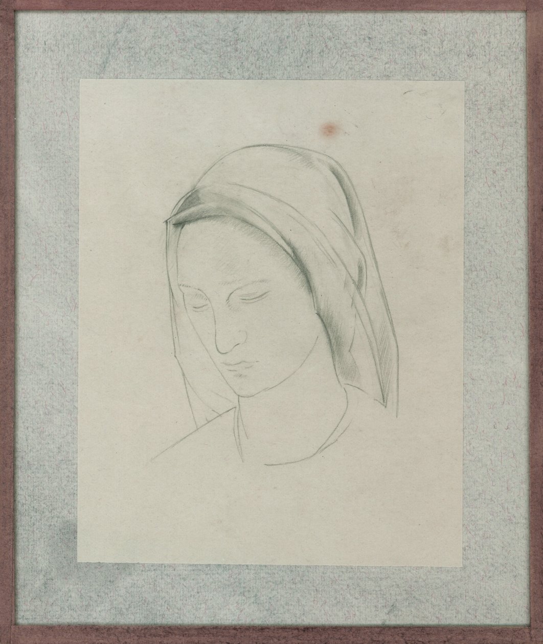 圣马丁祭坛画研究，约 1928 年（纸上铅笔） 作者 温妮弗莱德·奈特斯