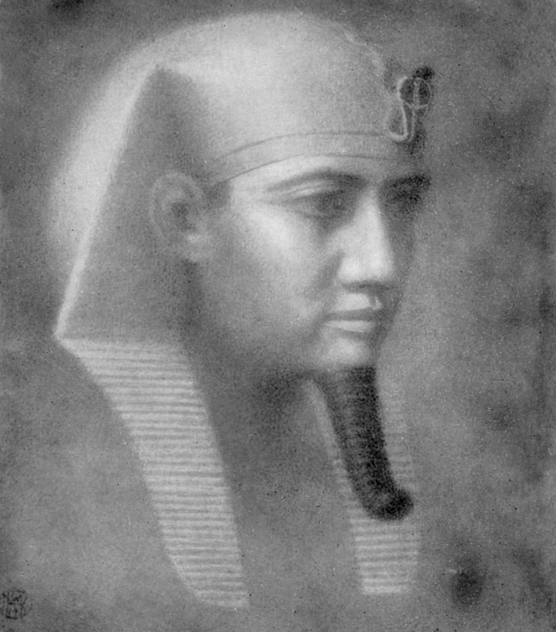 哈夫尔（Khafre），第四王朝的古埃及法老，公元前26-25世纪 作者 Winifred Mabel Brunton