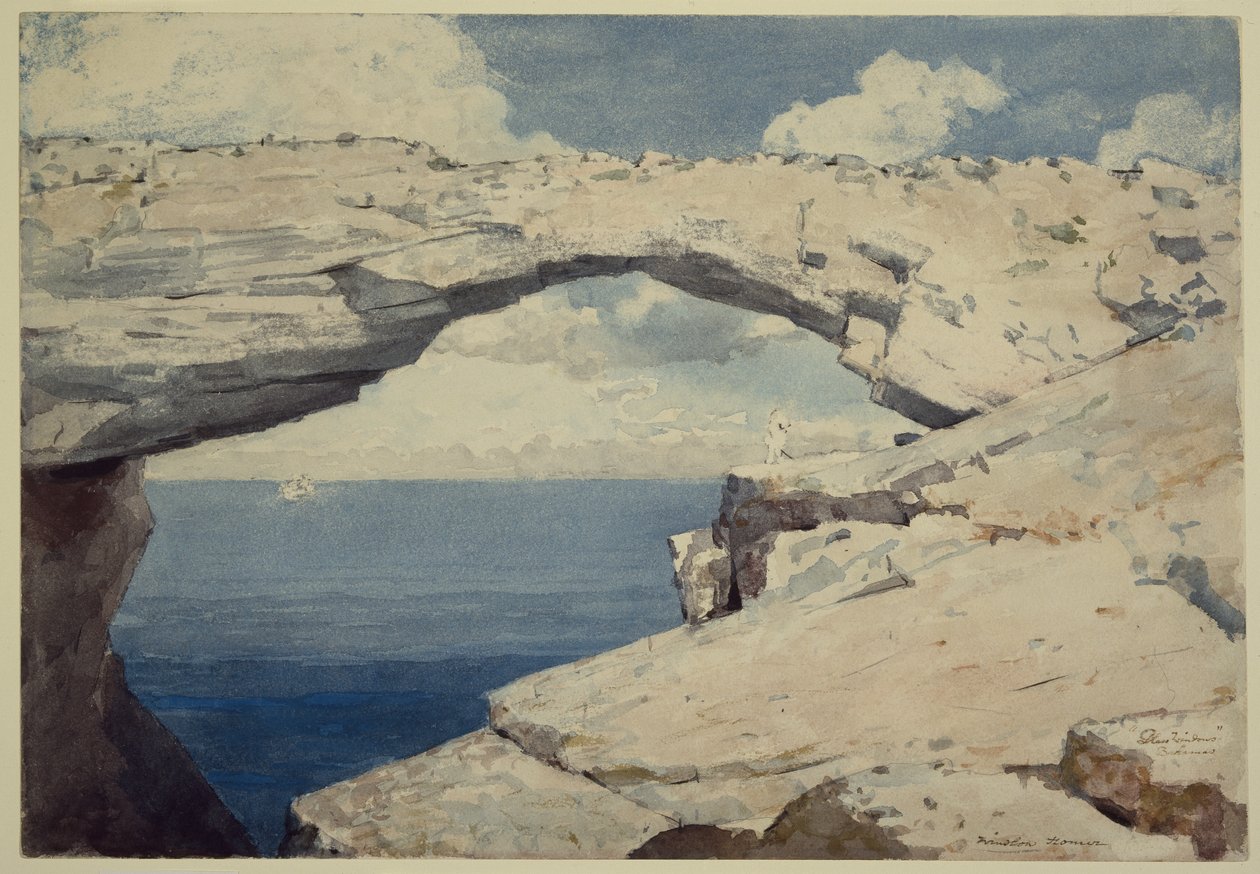 Glass Windows，Bahamas，c.1885 作者 温斯洛·荷马