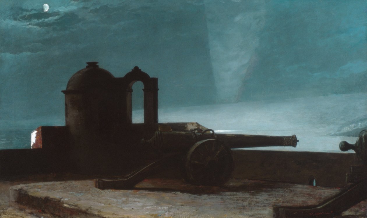 探照灯在海港入口，圣地亚哥de Cuba，1901年 作者 温斯洛·荷马