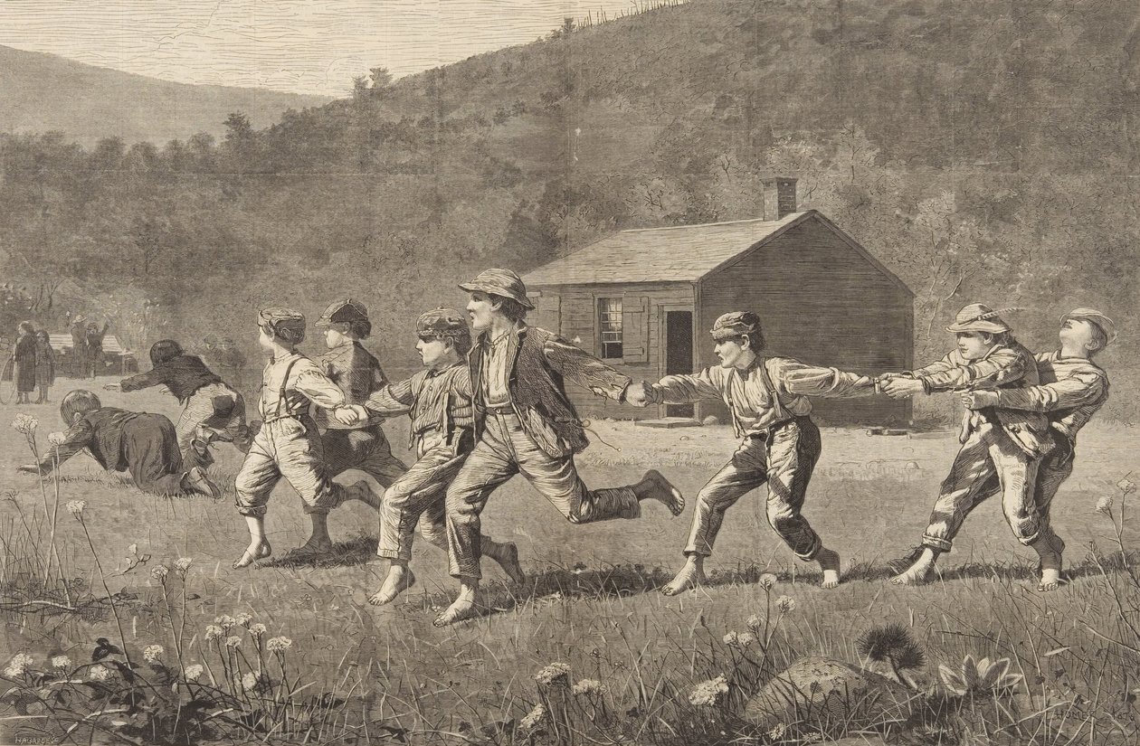 Snap the Whip，来自Harpers Weekly，1873年9月20日，第245-25页 作者 温斯洛·荷马