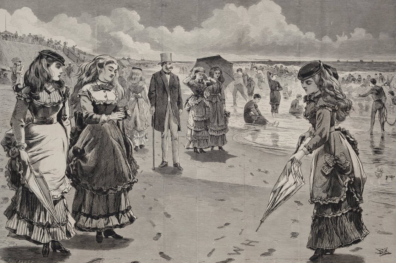 The Long at Branch，1869年8月21日作为Appletons Journal的艺术补充出版 作者 温斯洛·荷马