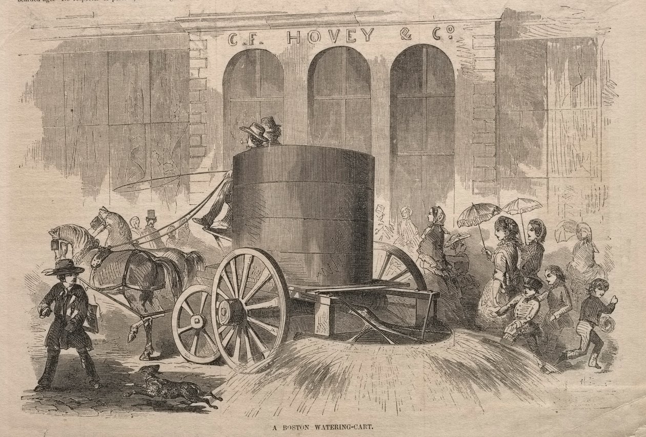 波士顿洒水车，1857年。 作者 温斯洛·荷马
